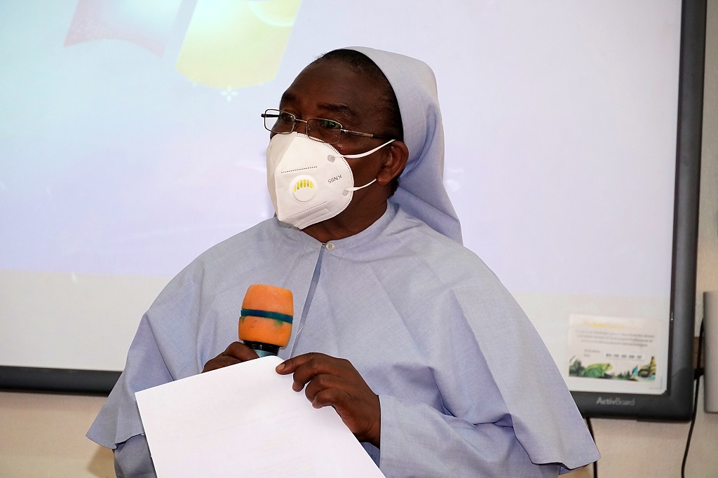 The Director of Quality Assurance at Kyambogo University Sis. Dr. Maria Goretti Kaahwa