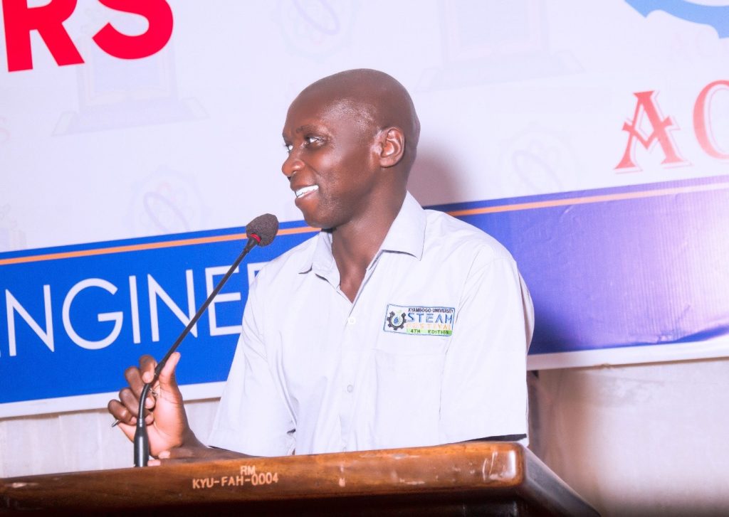 Dr. William Wanasolo, Head of Department and Patron of ACES, officially opens the Chemical Engineers Convention with words of encouragement and a call for broader faculty involvement in future editions.