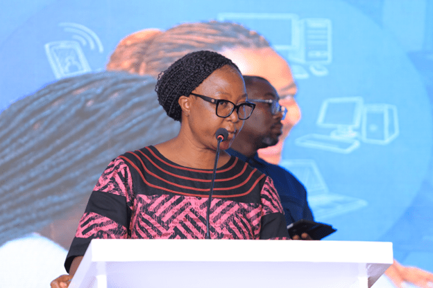 Assoc. Professor. Elizabeth Kyazikye, addressing the congregation