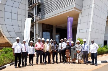 The Kyambogo University team with the Kiira Motors team