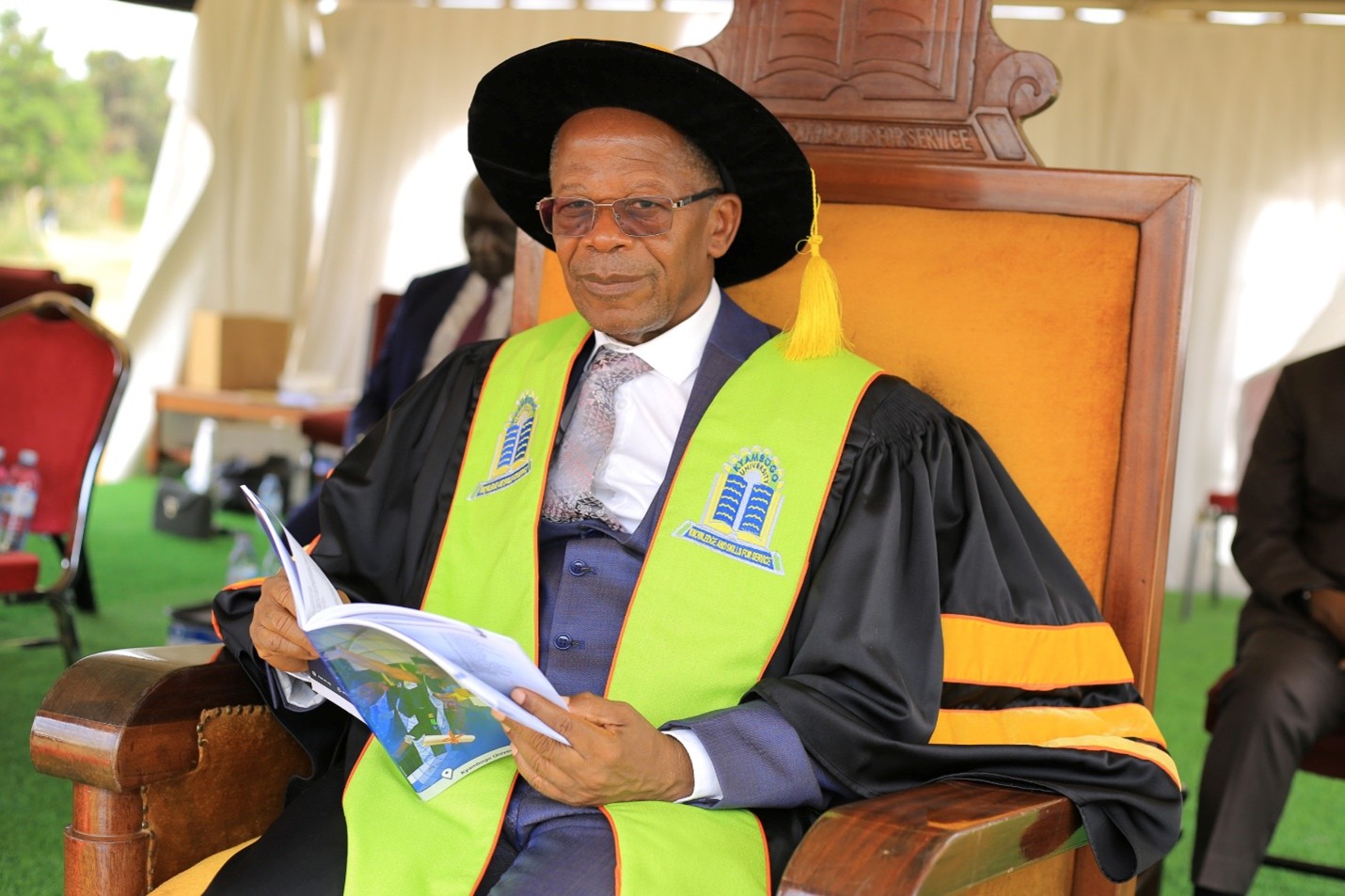 The State Minister for Higher Education, Hon. John Chrysestom Muyingo, representing the Minister of Education and Sports, Hon. Janet Kataha Museveni
