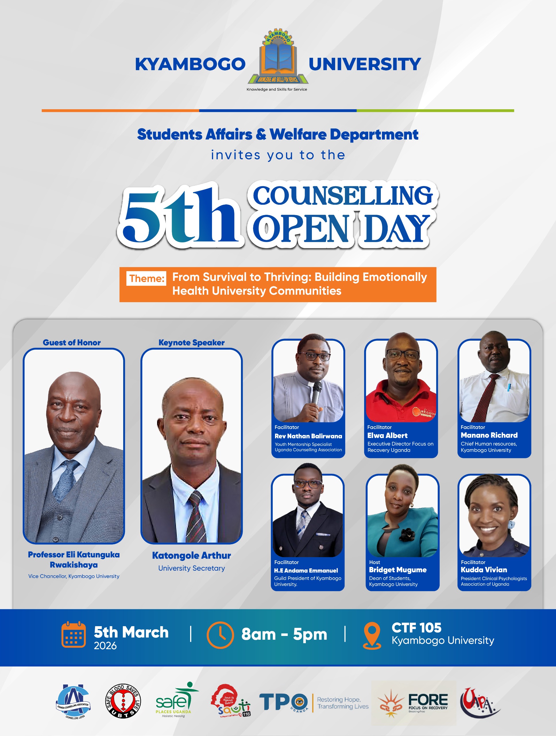 Kyambogo University to Host the 5th Counselling Open Day – 5th March 2026