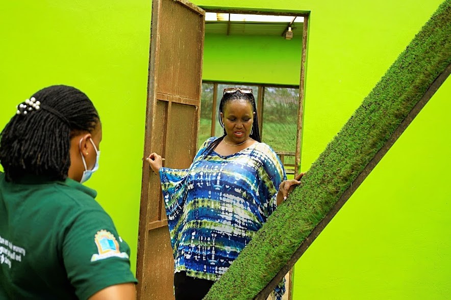 Ms. Bella Katooro during the farm tour