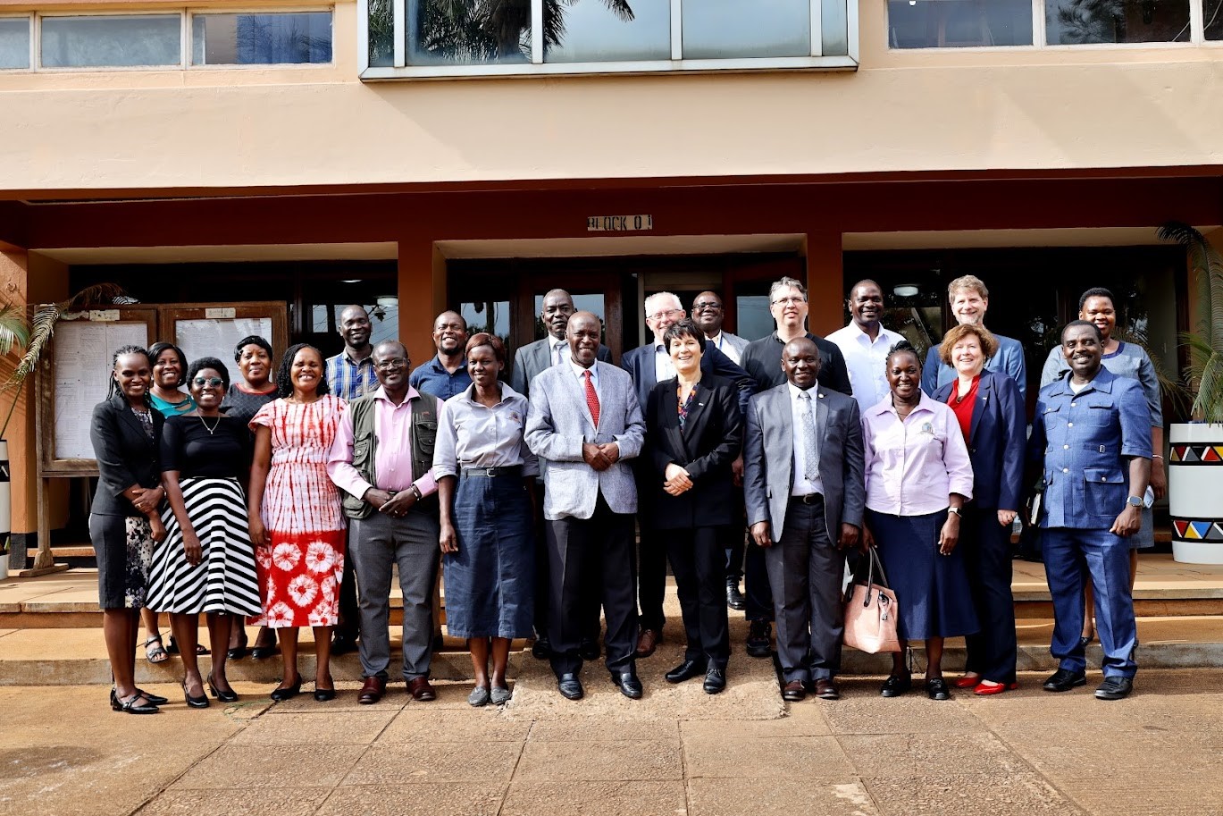 The Kyambogo University team and BOKU delegation posing for a group photo after the meeting