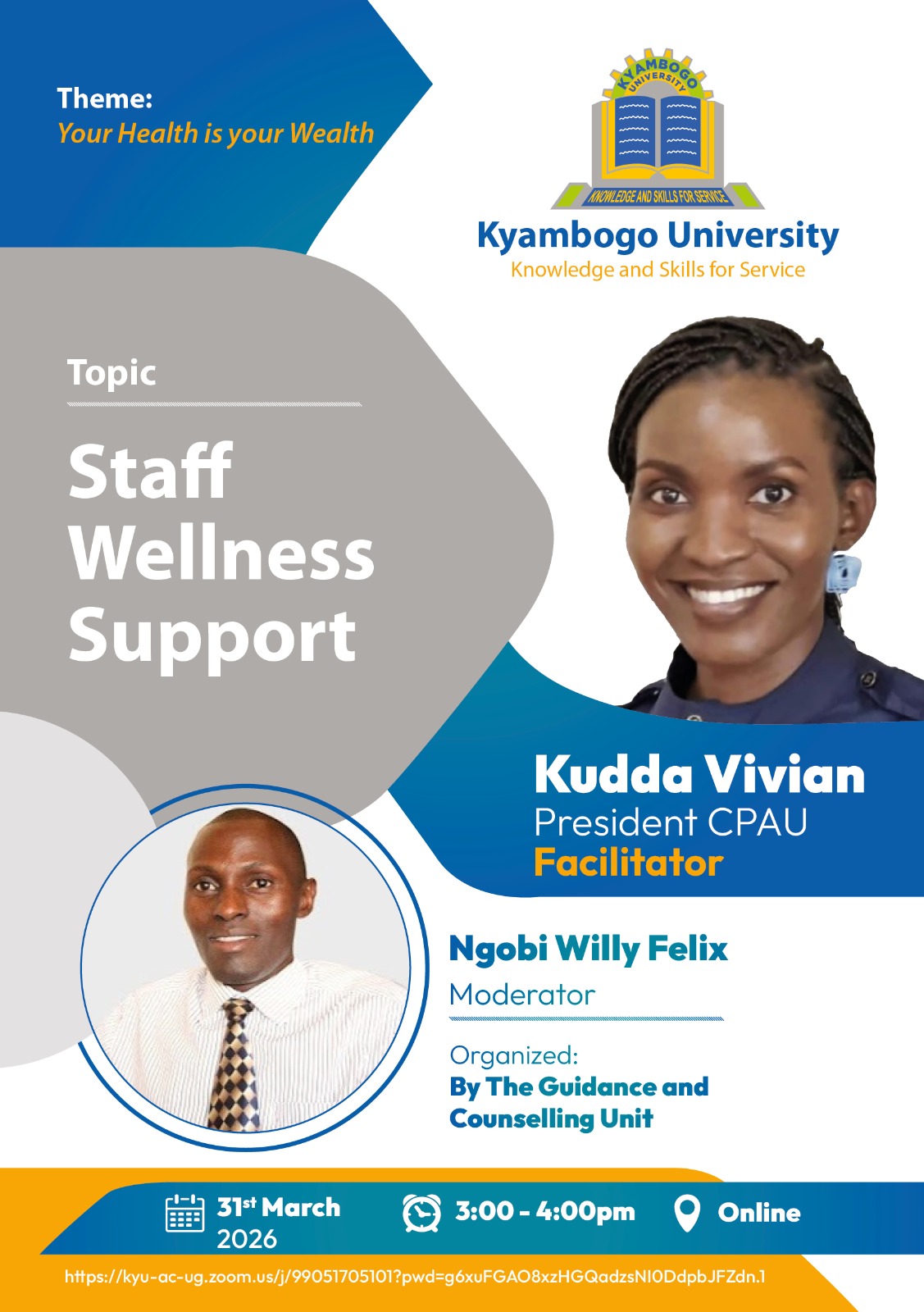 Kyambogo University to Host Staff Wellness Support Session