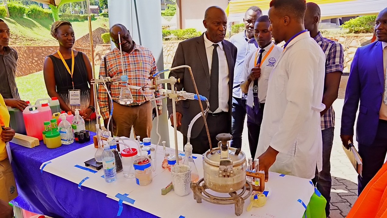 Prof. Eli Katunguka VC Kyambogo University Tours Stall During the STEAM Festival 2023